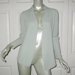 EILEEN FISHER Light Sea Blue Open Front Cardigan Sweater